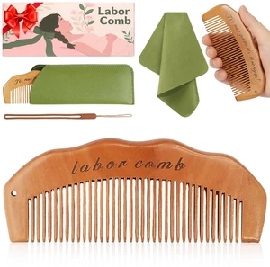 Comb for Labor - Natural Wooden Pregnancy Essential and New Mom Gift | Natural Wooden Birth Comb Offers Handheld Focus during Labor and Doubles as a Baby Comb, Shower Comb and New Mom Gift. Comb for Labor - Natural Wooden Pregnancy Essential and New Mom Gift | Natural Wooden Birth Comb Offers Handheld Focus during Labor and Doubles as a Baby Comb, Shower Comb and New Mom Gift.