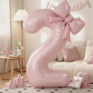 C Dusty Pink 2 Balloons with Bow Balloons,40In Giant Self Inflating Pastel Pink Foil Numbers 0-9 with Bow Balloon for 2nd Birthday, Digital 2 Helium Balloon for Graduation Princess Party Decorations C Dusty Pink 2 Balloons with Bow Balloons,40In Giant Self Inflating Pastel Pink Foil Numbers 0-9 with Bow Balloon for 2nd Birthday, Digital 2 Helium Balloon for Graduation Princess Party Decorations
