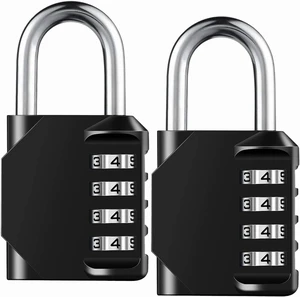 CNF Combination Lock Resettable 4 Digit Padlock with Combination, AIHYTU Waterproof and Heavy Duty Combination Padlock Outdoor for School Gym Locker, Fence Gate,Toolbox,Employee Hasp Locker 2 Pack CNF Combination Lock Resettable 4 Digit Padlock with Combination, AIHYTU Waterproof and Heavy Duty Combination Padlock Outdoor for School Gym Locker, Fence Gate,Toolbox,Employee Hasp Locker 2 Pack