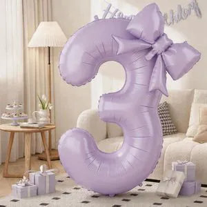C 40In Light Purple Number 3 with Bow Balloon, Giant Self Inflating Lavender Foil Numbers 0-9 with Bow for 3rd Birthday Decoration Pastel Purple Lilac 3 Helium Balloons for Anniversary Party Supplies C 40In Light Purple Number 3 with Bow Balloon, Giant Self Inflating Lavender Foil Numbers 0-9 with Bow for 3rd Birthday Decoration Pastel Purple Lilac 3 Helium Balloons for Anniversary Party Supplies