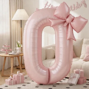 C 40In Dusty Pink Number Balloons 0-9 with Bow Balloon, Giant Self Inflating Pastel Pink Foil Number 0 with Bow Balloon, Digital 0 Helium Balloons for Graduation Baby Shower Princess Party Decoration C 40In Dusty Pink Number Balloons 0-9 with Bow Balloon, Giant Self Inflating Pastel Pink Foil Number 0 with Bow Balloon, Digital 0 Helium Balloons for Graduation Baby Shower Princess Party Decoration
