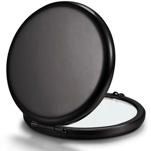 CozyNestFinds Compact Mirror for Purse, Double-Sided 1X/2X Magnifying Metal Pocket Makeup Mirrors(Round, Onyx Black) CozyNestFinds Compact Mirror for Purse, Double-Sided 1X/2X Magnifying Metal Pocket Makeup Mirrors(Round, Onyx Black)