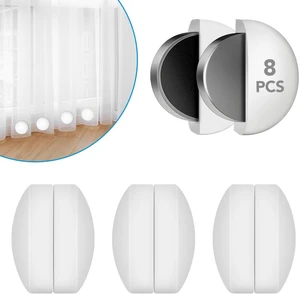 8 Pcs Shower Curtain Weights, Silicone Wrapped Heavy Duty Shower Curtain Magnets, Curtain Weights Heavy Outdoor, Prevent Curtain Liner from Blowing Around, Work for Drapery, Flag, Tablecloth(4 Pairs) 8 Pcs Shower Curtain Weights, Silicone Wrapped Heavy Duty Shower Curtain Magnets, Curtain Weights Heavy Outdoor, Prevent Curtain Liner from Blowing Around, Work for Drapery, Flag, Tablecloth(4 Pairs)
