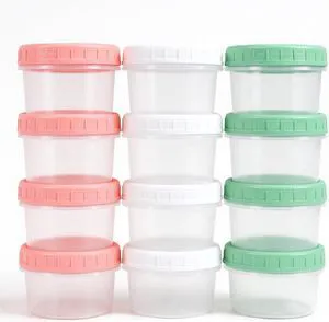 Food Storage Containers, 12 Pack 4 oz Freezer Storage Containers with Twist Top Lids, Leakproof, BPA Free, Microwave & Dishwasher Safe Takeout Container - Ideal for Soup and More Food Storage Containers, 12 Pack 4 oz Freezer Storage Containers with Twist Top Lids, Leakproof, BPA Free, Microwave & Dishwasher Safe Takeout Container - Ideal for Soup and More
