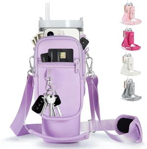 CozyNestFinds Water Bottle Carrier Bag for Stanley Cup 40/30oz with Phone Holder Pockets,Neoprene Water Bottle Cross-body Bag with Adjustable Shoulder & Hand Strap Stanley Cup Accessories CozyNestFinds Water Bottle Carrier Bag for Stanley Cup 40/30oz with Phone Holder Pockets,Neoprene Water Bottle Cross-body Bag with Adjustable Shoulder & Hand Strap Stanley Cup Accessories
