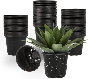 CozyNF 100 Packs 4 5 6 Inch Nursery Pots, Plastic Nursery Pots for Plants with Drainage Holes, Seed Starting Garden Pots of Flower Plant Container for Succulents, Transplanting (100, 4 Inch) CozyNF 100 Packs 4 5 6 Inch Nursery Pots, Plastic Nursery Pots for Plants with Drainage Holes, Seed Starting Garden Pots of Flower Plant Container for Succulents, Transplanting (100, 4 Inch)