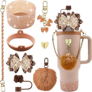 CozyNestFinds Bling Accessories for Stanley Cup 40oz & 30oz Tumbler including Silicone Cute Bow Straw Topper Cover, Silicone Boot for Stanley Cup,Leather Water Bottle Handle Strap, Charms CozyNestFinds Bling Accessories for Stanley Cup 40oz & 30oz Tumbler including Silicone Cute Bow Straw Topper Cover, Silicone Boot for Stanley Cup,Leather Water Bottle Handle Strap, Charms