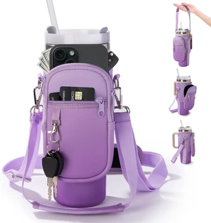 CozyNestFinds Water Bottle Carrier Bag for Stanley Cup 40/30oz with Phone Holder Pockets,Neoprene Water Bottle Cross-body Bag with Adjustable Shoulder & Hand Strap Stanley Cup Accessories CozyNestFinds Water Bottle Carrier Bag for Stanley Cup 40/30oz with Phone Holder Pockets,Neoprene Water Bottle Cross-body Bag with Adjustable Shoulder & Hand Strap Stanley Cup Accessories
