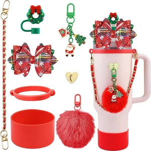 CozyNestFinds Bling Accessories for Stanley Cup 40oz & 30oz Tumbler including Silicone Cute Bow Straw Topper Cover, Silicone Boot for Stanley Cup,Leather Water Bottle Handle Strap, Charms CozyNestFinds Bling Accessories for Stanley Cup 40oz & 30oz Tumbler including Silicone Cute Bow Straw Topper Cover, Silicone Boot for Stanley Cup,Leather Water Bottle Handle Strap, Charms