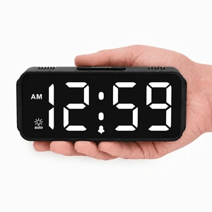C Small Mini Digital Alarm Clock Battery Operated for Bedroom Travel, 1.65" Numbers Large Display Cordless Clock for Beside Seniors Elderly, Auto Manual Dimmers, 5 Levels Volume C Small Mini Digital Alarm Clock Battery Operated for Bedroom Travel, 1.65" Numbers Large Display Cordless Clock for Beside Seniors Elderly, Auto Manual Dimmers, 5 Levels Volume
