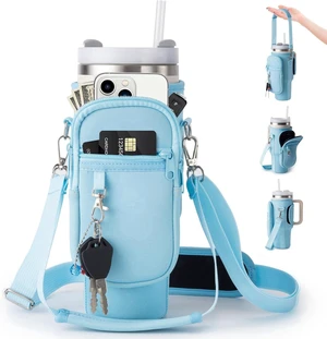 CozyNestFinds Water Bottle Carrier Bag for Stanley Cup 40/30oz with Phone Holder Pockets,Neoprene Water Bottle Cross-body Bag with Adjustable Shoulder & Hand Strap Stanley Cup Accessories CozyNestFinds Water Bottle Carrier Bag for Stanley Cup 40/30oz with Phone Holder Pockets,Neoprene Water Bottle Cross-body Bag with Adjustable Shoulder & Hand Strap Stanley Cup Accessories