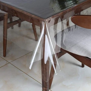 Clear Vinyl Tablecloth Protector Waterproof/Oil-Proof Plastic Rectangle Transparent Sheet Table Cover Clear Vinyl Tablecloth Protector Waterproof/Oil-Proof Plastic Rectangle Transparent Sheet Table Cover