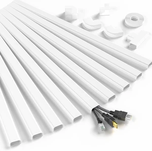 CozyNestF Cord Hider, 142in Cable Hider Cord Covers for 2-3 Wires on Wall Wire Covers for Cords Wire Hiders for TV on Wall Easier Setup Cable Cover Cable Management W0.94 H0.47in White CozyNestF Cord Hider, 142in Cable Hider Cord Covers for 2-3 Wires on Wall Wire Covers for Cords Wire Hiders for TV on Wall Easier Setup Cable Cover Cable Management W0.94 H0.47in White