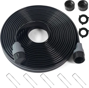 CozyNestFinds Sprinkler Soaker Hose 25 ft, Flat Watering Hose with Holes, Water Saving Drip Line Irrigation Hoses with Garden Staples for Lawn, Vegetable Garden Beds (25 ft) CozyNestFinds Sprinkler Soaker Hose 25 ft, Flat Watering Hose with Holes, Water Saving Drip Line Irrigation Hoses with Garden Staples for Lawn, Vegetable Garden Beds (25 ft)