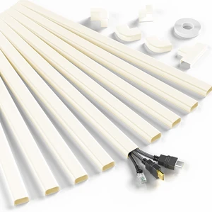 CozyNestF Cord Hider, 142in Cable Hider Cord Covers for 2-3 Wires on Wall Wire Covers for Cords Wire Hiders for TV on Wall Easier Setup Cable Cover Cable Management W0.94 H0.47in Beige CozyNestF Cord Hider, 142in Cable Hider Cord Covers for 2-3 Wires on Wall Wire Covers for Cords Wire Hiders for TV on Wall Easier Setup Cable Cover Cable Management W0.94 H0.47in Beige