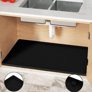 CozyNestFinds Under Sink Mat, 19"x22" Under Sink Mats for Kitchen, Silicone Waterproof Under Sink Liner, Sink Cabinet Organizer Tray with Drain Hole (Black, 19X22) CozyNestFinds Under Sink Mat, 19"x22" Under Sink Mats for Kitchen, Silicone Waterproof Under Sink Liner, Sink Cabinet Organizer Tray with Drain Hole (Black, 19X22)