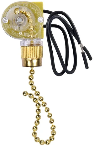 Ceiling Fan Light Switch Zing Ear ZE-109,Two-Wire Control On-Off Compatible with Hunter Ceiling Fans Light Lamps and Wall Lights Replacement(Brass) Ceiling Fan Light Switch Zing Ear ZE-109,Two-Wire Control On-Off Compatible with Hunter Ceiling Fans Light Lamps and Wall Lights Replacement(Brass)