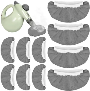 10 Pack Grey Microfiber Cloth Fit for Handheld Steam Shot | High Density Microfiber | Compatible with Handheld Steamer Window Clean Tool | For Bissell, WSRYYCC, Phueut, etc. 10 Pack Grey Microfiber Cloth Fit for Handheld Steam Shot | High Density Microfiber | Compatible with Handheld Steamer Window Clean Tool | For Bissell, WSRYYCC, Phueut, etc.