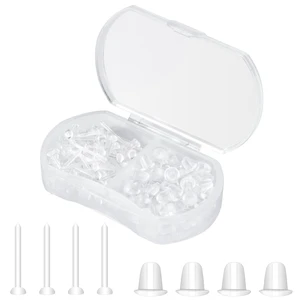 Clear Earrings for Sports/Work Silicone Invisible Earrings100Pcs Clear Earrings for Sports/Work Silicone Invisible Earrings100Pcs