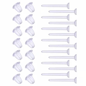 Clear Earrings for Sports/Work,Plastic Earrings for Surgery 100 Pairs Clear Earrings for Sports/Work,Plastic Earrings for Surgery 100 Pairs