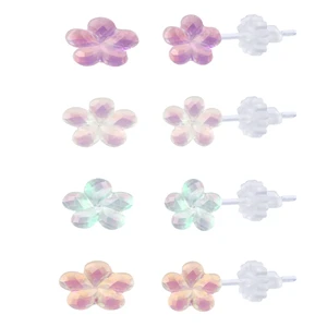 Plastic Earrings for Surgery Clear Plastic Earrings for Sports/Work 8Pcs Plastic Earrings for Surgery Clear Plastic Earrings for Sports/Work 8Pcs