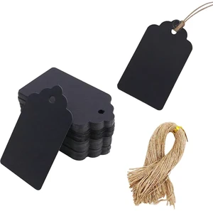 100PCS Gift Tags with String Attached, 1.5X2.8 inch Black | Gift Tags Paper Black Labels for Clothes, DIY Crafts Wedding Holiday 100PCS Gift Tags with String Attached, 1.5X2.8 inch Black | Gift Tags Paper Black Labels for Clothes, DIY Crafts Wedding Holiday