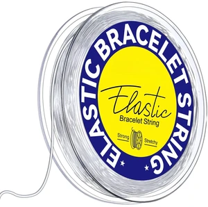 1mm Elastic Bracelet String Cord, Crystal Stretch Bead Cord for Bracelets Jewelry Making, Clear Stretchy Elastic String for Beading, Transparent Thread for Bracelet Necklace Making 1mm Elastic Bracelet String Cord, Crystal Stretch Bead Cord for Bracelets Jewelry Making, Clear Stretchy Elastic String for Beading, Transparent Thread for Bracelet Necklace Making
