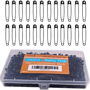 1000PCS Safety Pins (Upgraded), 1.1 inch Small Safety Pin, Rust-Resistant Nickel Plated Steel, Sharp Edge Safety Pin for Clothes, Sewing, 28mm Decorative Safety Pins Assorted (Black) 1000PCS Safety Pins (Upgraded), 1.1 inch Small Safety Pin, Rust-Resistant Nickel Plated Steel, Sharp Edge Safety Pin for Clothes, Sewing, 28mm Decorative Safety Pins Assorted (Black)