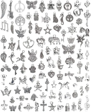 Wholesale Bulk Lots Jewelry Making Silver Charms Mixed Smooth Tibetan Silver Metal Charms Pendants DIY for Necklace Bracelet Jewelry Making and Crafting, 100 PCS Wholesale Bulk Lots Jewelry Making Silver Charms Mixed Smooth Tibetan Silver Metal Charms Pendants DIY for Necklace Bracelet Jewelry Making and Crafting, 100 PCS