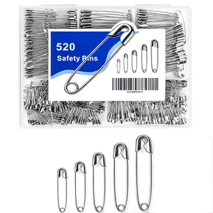 520 Pack Safety Pins, Assorted Size Bulk Silver Sewing Pins, Small & Large Heavy Duty Safety Pins for Clothes, Sewing, Art Crafts Supplies, Rust-Resistant Nickel Plated Steel 520 Pack Safety Pins, Assorted Size Bulk Silver Sewing Pins, Small & Large Heavy Duty Safety Pins for Clothes, Sewing, Art Crafts Supplies, Rust-Resistant Nickel Plated Steel