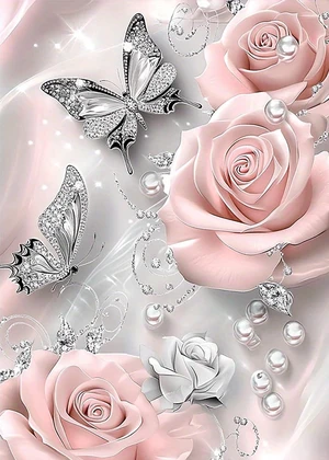 5D Diamond Painting Kits for Adults, Butterfly Rose Flower Diamond Art Kits | DIY Full Drill Diamond Dot Gem Painting for Home Wall Decor 12x16inch 5D Diamond Painting Kits for Adults, Butterfly Rose Flower Diamond Art Kits | DIY Full Drill Diamond Dot Gem Painting for Home Wall Decor 12x16inch