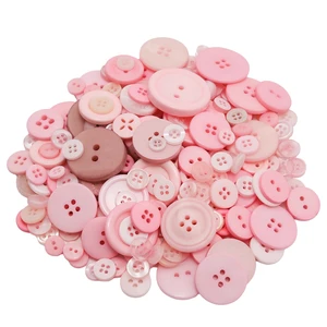 About 300 Pcs Pink Resion Buttons for Crafts, 4 Holes Assorted Sizes Resin Buttons, for Crafting, Arts, DIY, Decoration, Sewing (Pink) About 300 Pcs Pink Resion Buttons for Crafts, 4 Holes Assorted Sizes Resin Buttons, for Crafting, Arts, DIY, Decoration, Sewing (Pink)