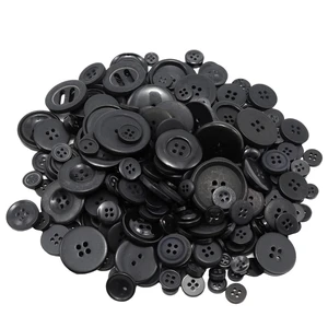 About 300 Pcs Black Resion Buttons for Crafts, 4 Holes Assorted Sizes Resin Buttons, for Crafting, Arts, DIY, Decoration, Sewing (Black) About 300 Pcs Black Resion Buttons for Crafts, 4 Holes Assorted Sizes Resin Buttons, for Crafting, Arts, DIY, Decoration, Sewing (Black)