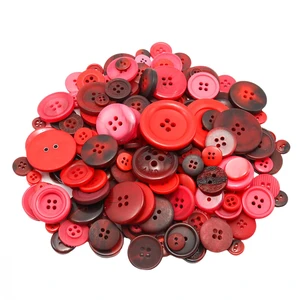 About 300 Pcs Red Resion Buttons for Crafts, 4 Holes Assorted Sizes Resin Buttons, for Crafting, Arts, DIY, Decoration, Sewing (Red) About 300 Pcs Red Resion Buttons for Crafts, 4 Holes Assorted Sizes Resin Buttons, for Crafting, Arts, DIY, Decoration, Sewing (Red)