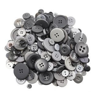 About 300 Pcs Grey Resion Buttons for Crafts, 4 Holes Assorted Sizes Resin Buttons, for Crafting, Arts, DIY, Decoration, Sewing (Grey) About 300 Pcs Grey Resion Buttons for Crafts, 4 Holes Assorted Sizes Resin Buttons, for Crafting, Arts, DIY, Decoration, Sewing (Grey)