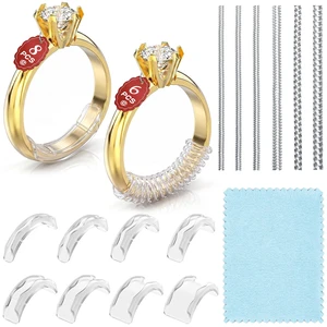 Ring Sizers for Loose Rings Size Adjuster Silicone for Women Men 14 Pack | Invisible Ring Guards Spacer Tightener Resizer Fitter , Make Rings Smaller Without Resizing Thick Band Ring Sizers for Loose Rings Size Adjuster Silicone for Women Men 14 Pack | Invisible Ring Guards Spacer Tightener Resizer Fitter , Make Rings Smaller Without Resizing Thick Band