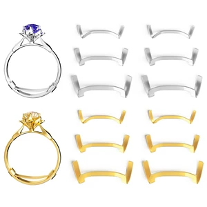 Filled Metal Ring Guard Set for Loose Rings,12 Pack 3 Sizes for Different Band Widths,Invisible Ring Size Adjuster Tightener Spacer Fitter for Any Ring Size,Golden+Silver Color Filled Metal Ring Guard Set for Loose Rings,12 Pack 3 Sizes for Different Band Widths,Invisible Ring Size Adjuster Tightener Spacer Fitter for Any Ring Size,Golden+Silver Color