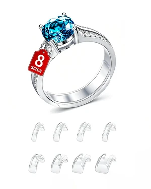 Ring Sizers for Loose Rings - 8 Pack Invisible Guards Resizer for Men and Women, Use 8 Width Sizes Easy-Clip Ring Adjuster, Spacers & Tighteners, Fit Almost Any Rings, Fits Bands Width to 1-8mm Ring Sizers for Loose Rings - 8 Pack Invisible Guards Resizer for Men and Women, Use 8 Width Sizes Easy-Clip Ring Adjuster, Spacers & Tighteners, Fit Almost Any Rings, Fits Bands Width to 1-8mm