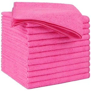Pink Microfiber Cleaning Cloth 12 Pack, 12.5 x 12.5 inch Microfiber Towels for Cars, Ultra Absorbent Car Washing Cloth, Lint Free Streak Free Cleaning Rags for Car, Kitchen, and Window Pink Microfiber Cleaning Cloth 12 Pack, 12.5 x 12.5 inch Microfiber Towels for Cars, Ultra Absorbent Car Washing Cloth, Lint Free Streak Free Cleaning Rags for Car, Kitchen, and Window
