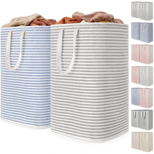 80L Large Laundry Baskets, Laundry Hampers Bags, 2 Pack, Grey&Blue | Freestanding, Waterproof, Collapsible Clothes Hamper with Reinforced Handles for Dorm, Laundry Room, Bedroom, Bathroom 80L Large Laundry Baskets, Laundry Hampers Bags, 2 Pack, Grey&Blue | Freestanding, Waterproof, Collapsible Clothes Hamper with Reinforced Handles for Dorm, Laundry Room, Bedroom, Bathroom