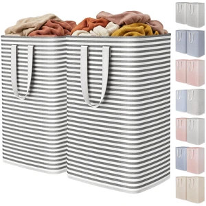 80L Large Laundry Baskets, Laundry Hampers Bags, 2 Pack, Black | Freestanding, Waterproof, Collapsible Clothes Hamper with Reinforced Handles for Dorm, Laundry Room, Bedroom, Bathroom 80L Large Laundry Baskets, Laundry Hampers Bags, 2 Pack, Black | Freestanding, Waterproof, Collapsible Clothes Hamper with Reinforced Handles for Dorm, Laundry Room, Bedroom, Bathroom