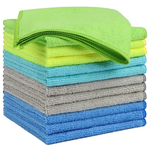 Microfiber Cleaning Cloth 12 Pack, 12.5 x 12.5 Inch Microfiber Towels for Cars, Ultra Absorbent Cleaning Rags, Lint Free Cleaning Towels for Household, Kitchen, Window, and Car, Multicolor Microfiber Cleaning Cloth 12 Pack, 12.5 x 12.5 Inch Microfiber Towels for Cars, Ultra Absorbent Cleaning Rags, Lint Free Cleaning Towels for Household, Kitchen, Window, and Car, Multicolor