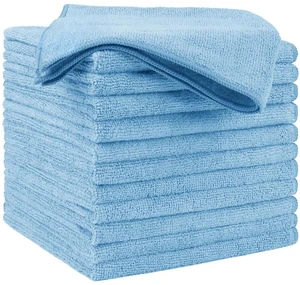 Blue Microfiber Cleaning Cloth 12 Pack, 12.5 x 12.5 inch Microfiber Towels for Cars, Ultra Absorbent Car Washing Cloth, Lint Free Streak Free Cleaning Rags for Car, Kitchen, and Window Blue Microfiber Cleaning Cloth 12 Pack, 12.5 x 12.5 inch Microfiber Towels for Cars, Ultra Absorbent Car Washing Cloth, Lint Free Streak Free Cleaning Rags for Car, Kitchen, and Window