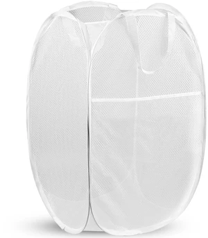 Laundry Hamper, 70 L Collapsible Mesh Basket with Side Pocket, White | Reinforced handles, breathable fabric, foldable, portable for dorm college travel camping cruise, dirty clothes, toys storage Laundry Hamper, 70 L Collapsible Mesh Basket with Side Pocket, White | Reinforced handles, breathable fabric, foldable, portable for dorm college travel camping cruise, dirty clothes, toys storage