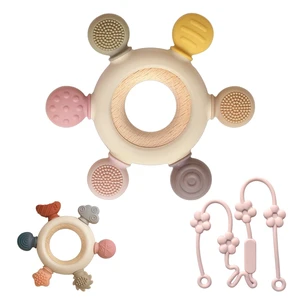 3 Packs Teether Rings for 0-6 6-12 Months Babies, Teething Toys with Pacifier Clip Holder, Baby Chew Toys for Sucking Needs, Baby Essentials 3 Packs Teether Rings for 0-6 6-12 Months Babies, Teething Toys with Pacifier Clip Holder, Baby Chew Toys for Sucking Needs, Baby Essentials