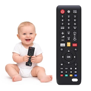Baby Remote Teething Toys for 0-6, 6-12 Months | Silicone Chew Toys for Babies 3-24 Months, TV Remote Control Shape Teether Toys for Baby and Infants Baby Remote Teething Toys for 0-6, 6-12 Months | Silicone Chew Toys for Babies 3-24 Months, TV Remote Control Shape Teether Toys for Baby and Infants