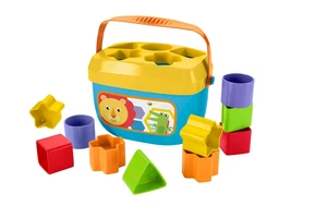 Babys First Blocks, Baby Toy | Stacking Toy Set of 10 Shapes with Storage Bucket, Sorting Play for Infants Ages 6+ Months Babys First Blocks, Baby Toy | Stacking Toy Set of 10 Shapes with Storage Bucket, Sorting Play for Infants Ages 6+ Months