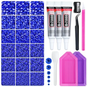 32000 Pcs Resin Jelly Rhinestones Kit, Blue 2/3/4/5/6mm Flatback Rhinestones with 3 Pcs B7000 Jewelry Glue & Tools, All-in-One Bedazzling Kit for DIY Arts & Crafts Gifts 32000 Pcs Resin Jelly Rhinestones Kit, Blue 2/3/4/5/6mm Flatback Rhinestones with 3 Pcs B7000 Jewelry Glue & Tools, All-in-One Bedazzling Kit for DIY Arts & Crafts Gifts