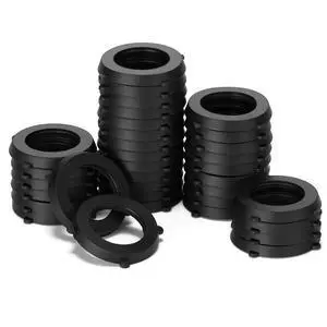 30 Pack Garden Hose Washers with Self-Locking Tabs - Heavy Duty Rubber Seals for 3/4" Hose Fittings, Stay-in-Place Design Prevents Falling Out & Leaks, Black 30 Pack Garden Hose Washers with Self-Locking Tabs - Heavy Duty Rubber Seals for 3/4" Hose Fittings, Stay-in-Place Design Prevents Falling Out & Leaks, Black