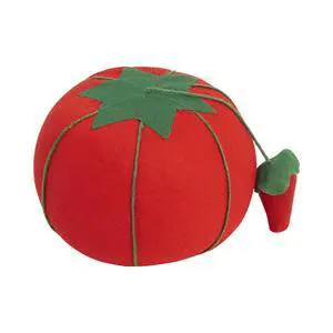 4 Tomato Pin Cushion with Strawberry Emery, Sewing Holder | Keep pins organized and sharp with a classic tomato cushion plus built-in strawberry emery sharpener 4 Tomato Pin Cushion with Strawberry Emery, Sewing Holder | Keep pins organized and sharp with a classic tomato cushion plus built-in strawberry emery sharpener